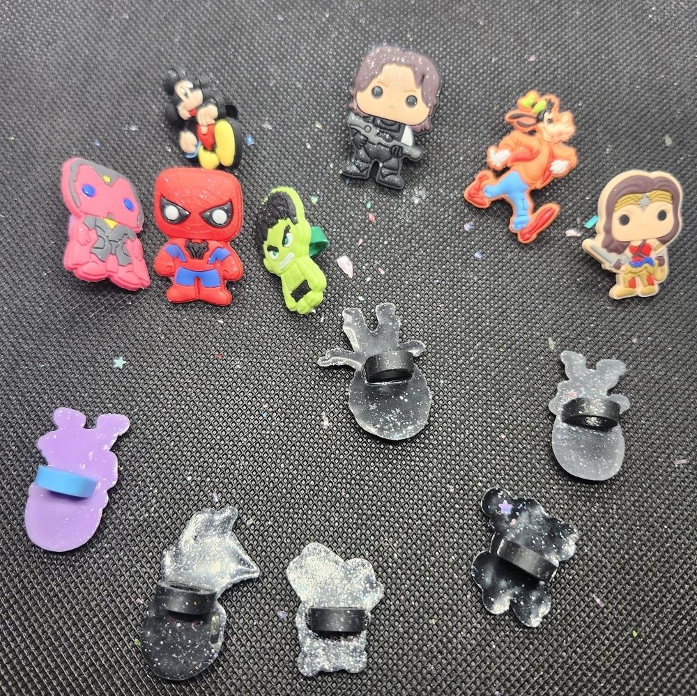 Superhero croc charms